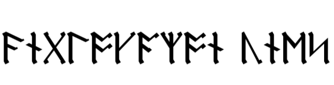 Anglo Saxon Runes Font Preview