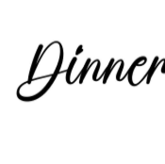 Dinner Font Preview