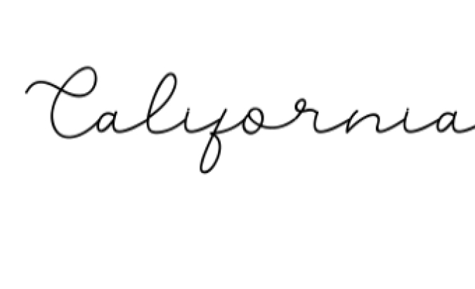 California Font Preview