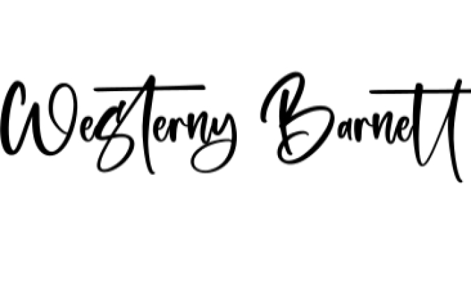 Westerny Barnett Font Preview