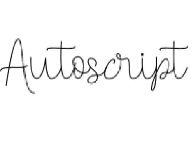 Autoscript Font Preview