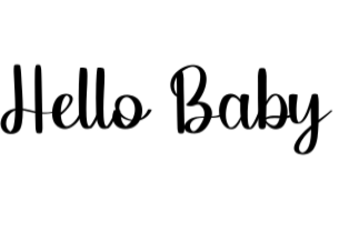 Hello Baby Font Preview