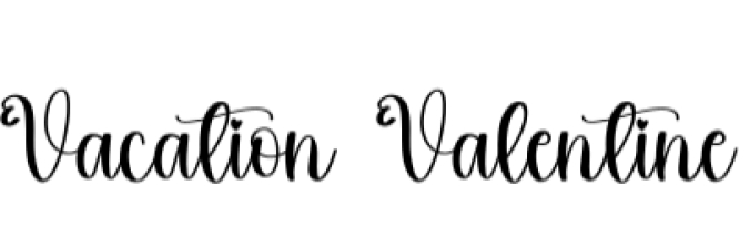 Vacation Valentine Font Preview