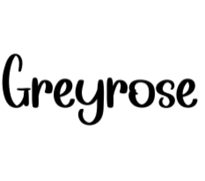 Greyrose Font Preview