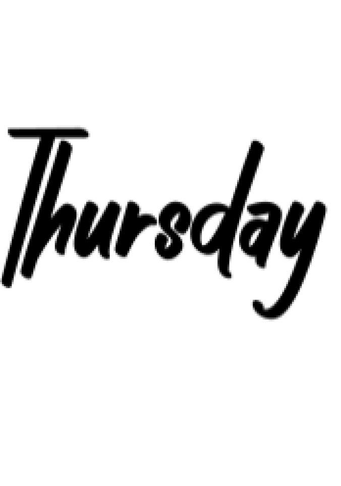 Thursday Font Preview