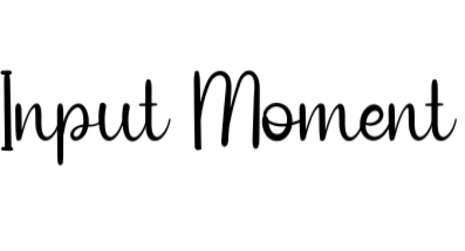 Input Moment Font Preview