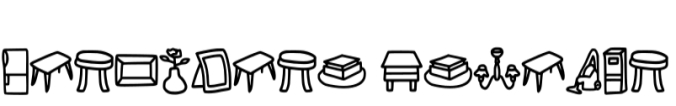 Furniture Doodle Font Preview