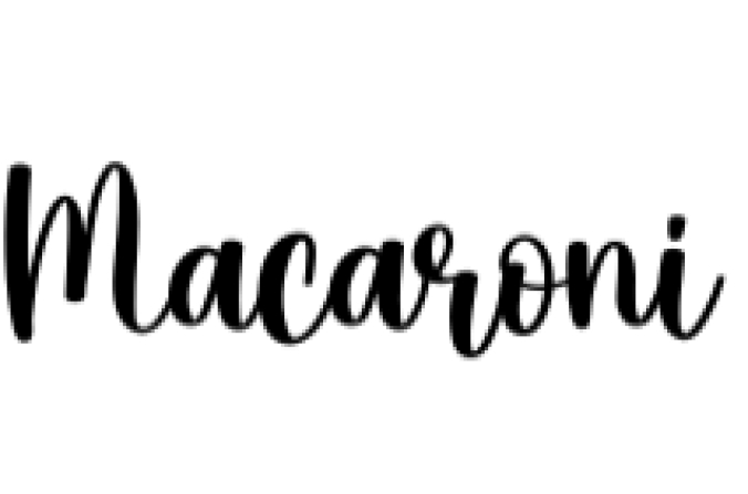 Macaroni Font Preview