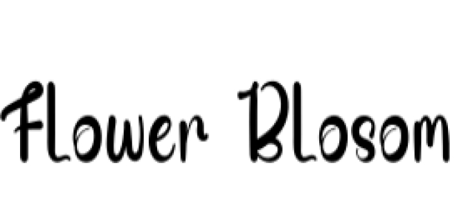Flower Blosom Font Preview