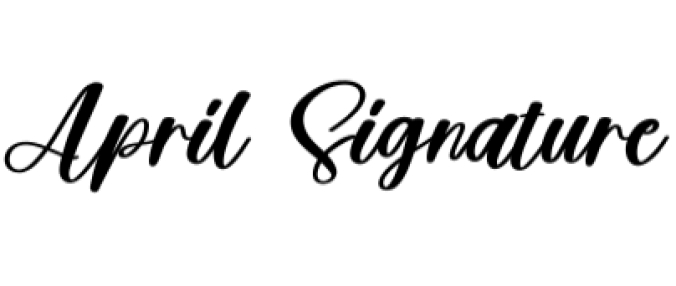 April Signature Font Preview