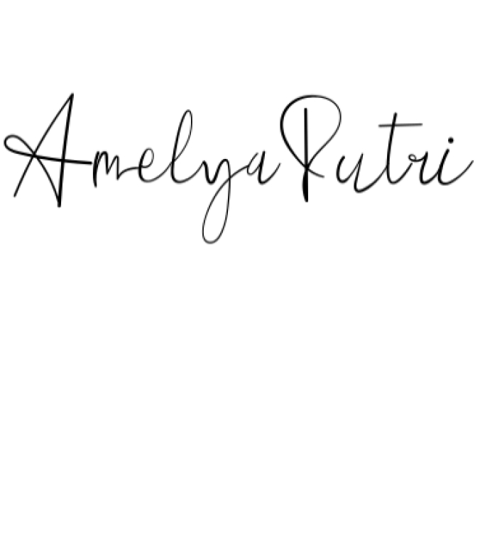 Amelya Putry Font Preview