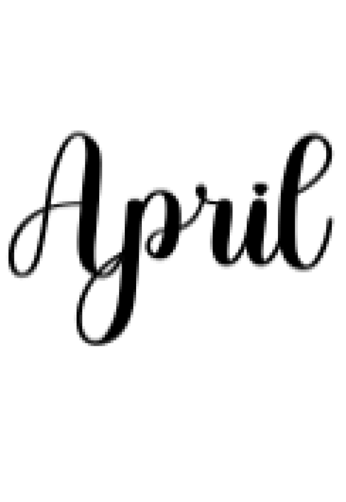 April Font Preview