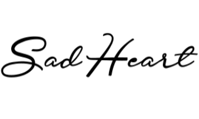 Sad Heart Font Preview