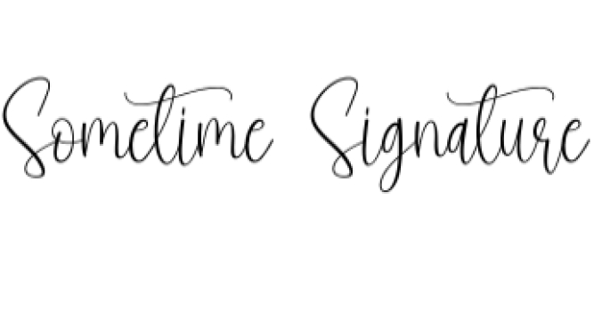 Sometime Signature Font Preview