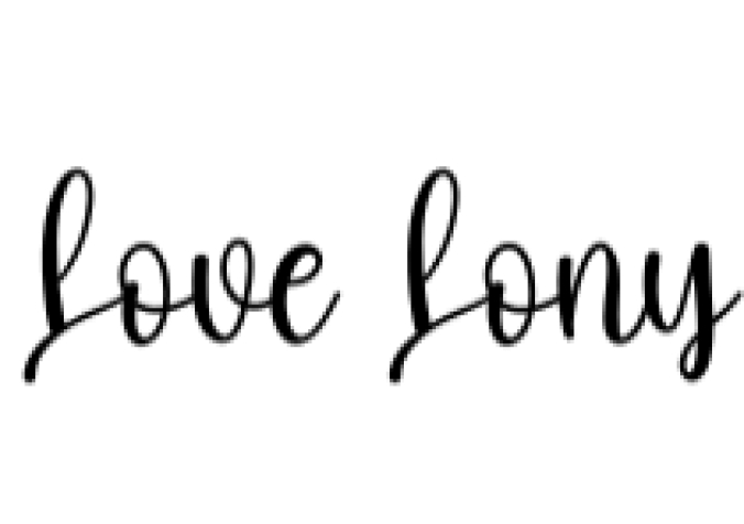 Love Lony Font Preview