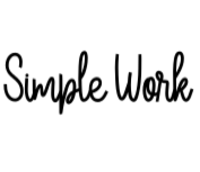 Simple Work Font Preview