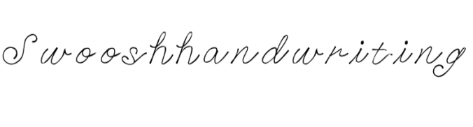 Swoosh Handwriting Font Preview
