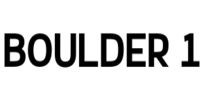 Boulder Font Preview