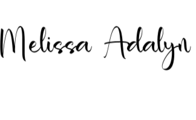 Melissa Adalyn Font Preview
