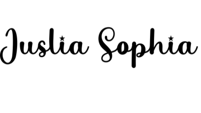 Juslia Sophia Font Preview