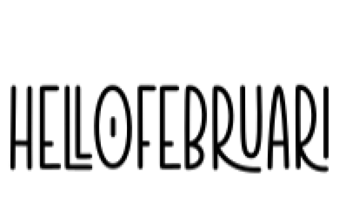 Hello Februari Font Preview