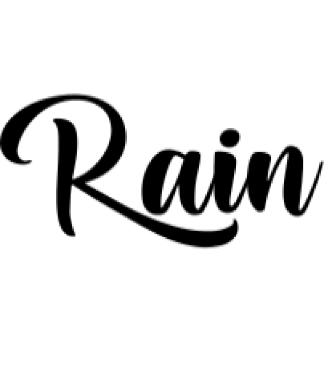 Rain Font Preview