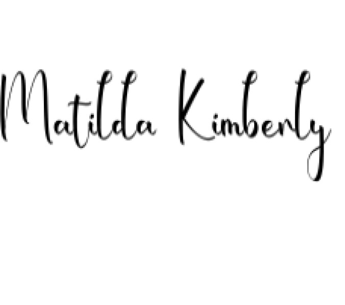 Matilda Kimberly Font Preview
