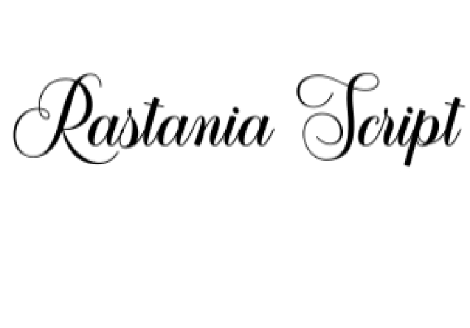 Rastania Script Font Preview