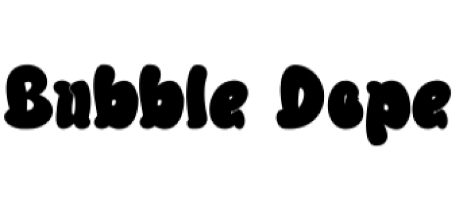 Bubble Dope Font Preview