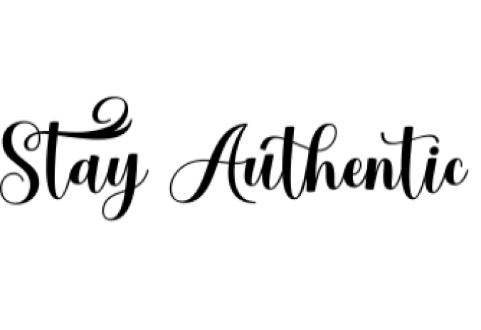 Stay Authentic Font Preview