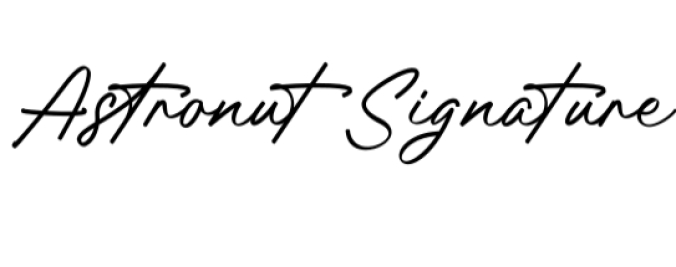 Astronut Signature Font Preview