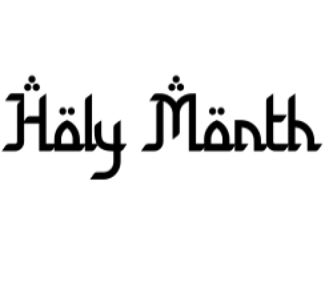 Holy Month Font Preview