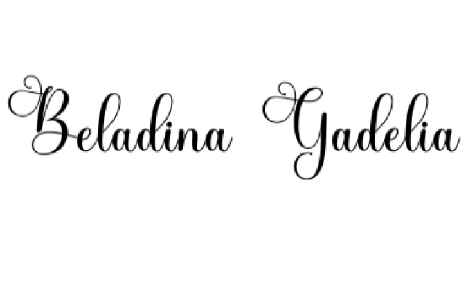 Beladina Gadelia Font Preview