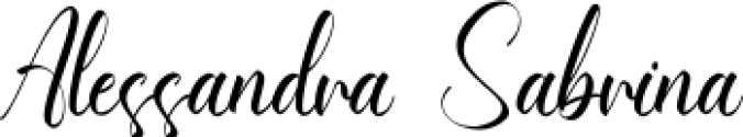 Alessandra Sabrina Font Preview