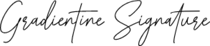 Gradientine Signature Font Preview