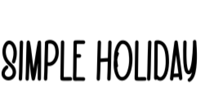 Simple Holiday Font Preview