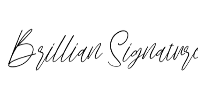Brillian Signature Font Preview