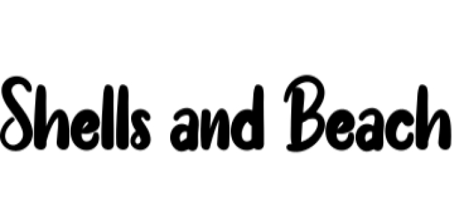 Shells and Beach Font Preview