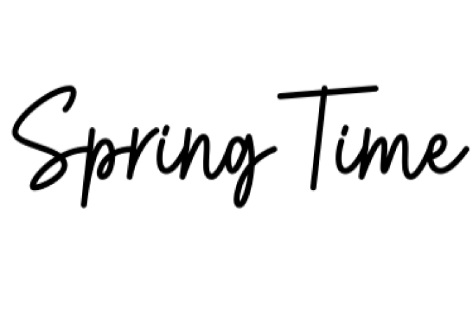 Spring Time Font Preview