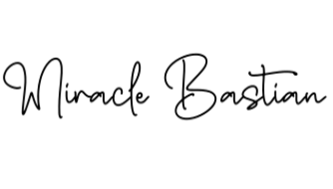 Miracle Bastian Font Preview