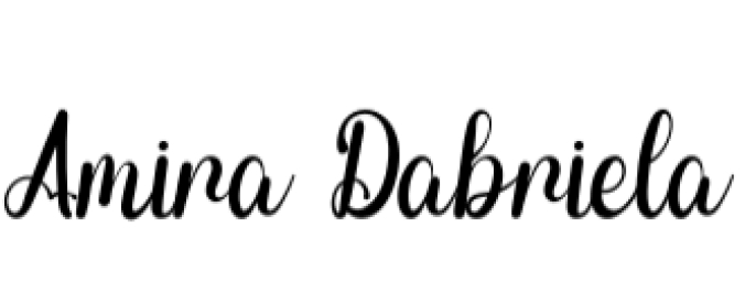 Amira Dabriela Font Preview