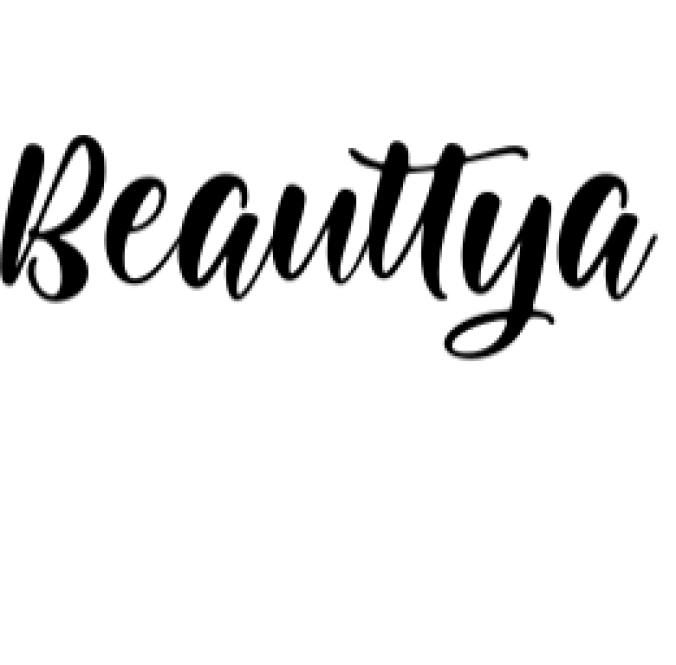 Beauttya Font Preview