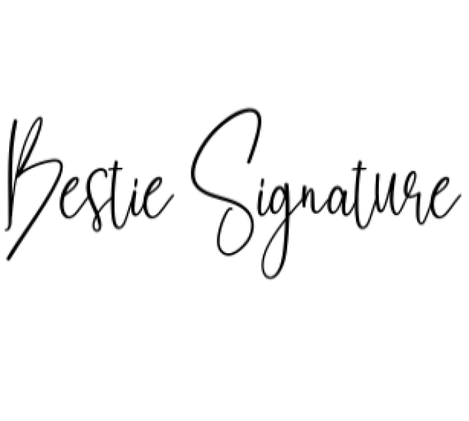 Bestie Signature Font Preview