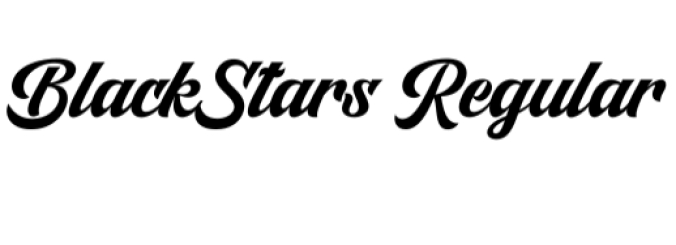Black Stars Font Preview