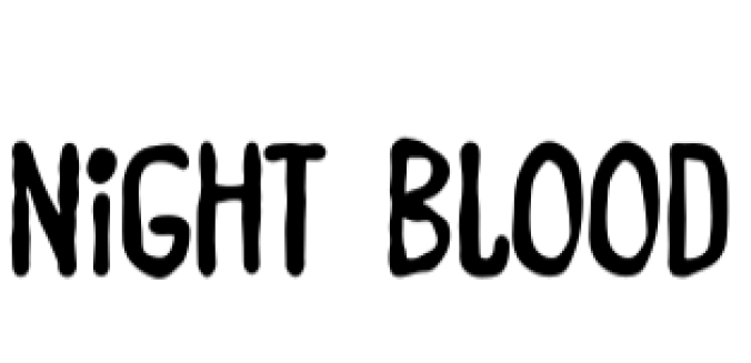 Night Blood Font Preview