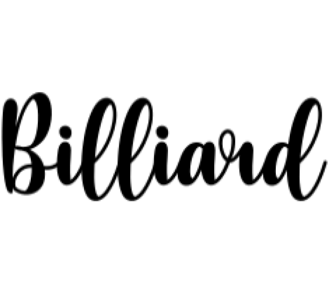 Billiard Font Preview