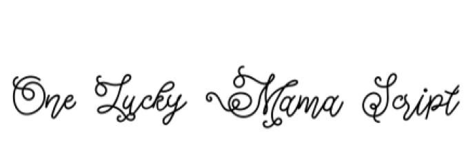 One Lucky Mama Font Preview