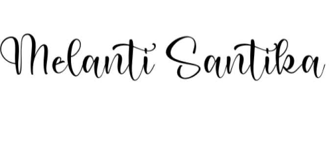 Melanti Santika Font Preview