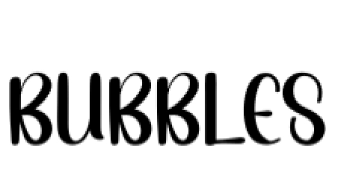 Bubbles Font Preview