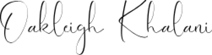 Oakleigh Khalani Font Preview